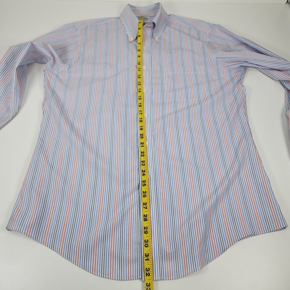 Brooks Brothers Shirt Mens 16-36 Striped Slim Fit Non-Iron All Cotton‎ EUC - Picture 9 of 10